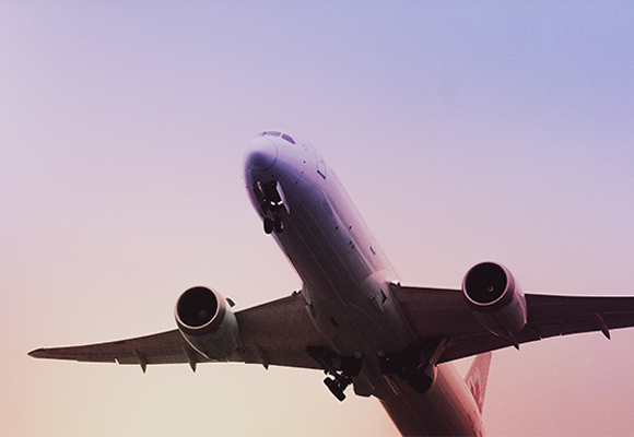 Plane in flight